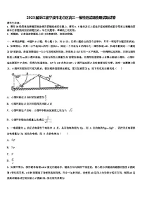 2023届浙江省宁波市北仑区高三一模检测试题物理试题试卷