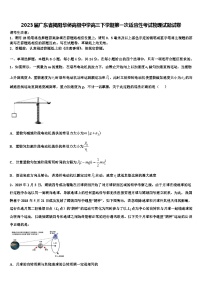 2023届广东省揭阳华侨高级中学高三下学期第一次适应性考试物理试题试卷