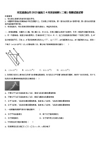 河北省唐山市2023届高三4月质量调研（二模）物理试题试卷