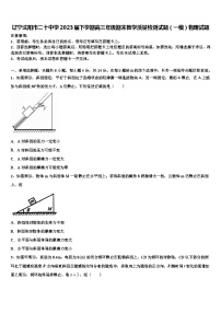 辽宁沈阳市二十中学2023届下学期高三年级期末教学质量检测试题（一模）物理试题