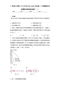 广西南宁市第三十六中学2022-2023学年高二下学期期末考试模拟训练物理试题（一）（含解析）