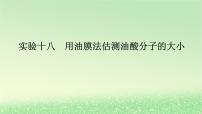 2024版新教材高考物理全程一轮总复习第十四章热学实验十八用油膜法估测油酸分子的大小课件