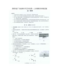 2023届广东省深圳市龙华区高一上学期期末物理试题