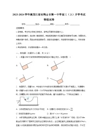 2023-2024学年黑龙江省双鸭山市第一中学高三（上）开学考试物理试卷（含解析）