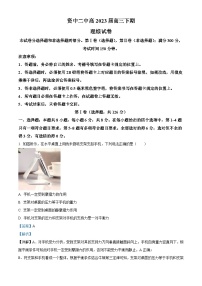 2022-2023学年四川省资中县第二中学高三下学期4月月考理综物理试题（解析版）