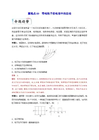 新高考物理三轮冲刺练习重难点09 带电粒子在电场中的运动（含解析）