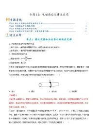 新高考物理二轮复习题型归纳与变式练习专题12电磁感应定律及应用（含解析）