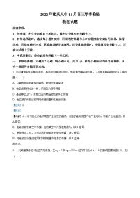 重庆市第八中学2022-2023学年高三物理上学期11月期中试题（Word版附解析）