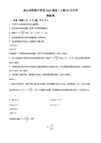 四川省凉山州民族中学2023-2024学年高二物理上学期10月月考试题（Word版附解析）