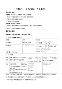 新高考物理一轮复习专题15.1　分子动理论　内能 精品讲义（含解析）