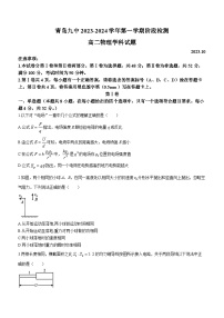 山东省青岛第九中学2023-2024学年高二上学期10月月考物理试题