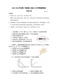 江苏省扬州市高邮市2023-2024学年高二上学期10月月考物理试题