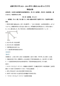 四川省成都市石室中学2023-2024学年高一物理上学期10月月考试题（Word版附解析）