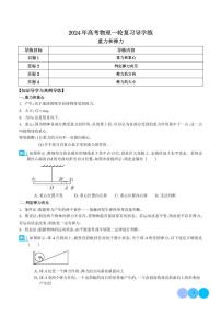 新高考物理一轮复习 重力和弹力（原卷版+解析版）