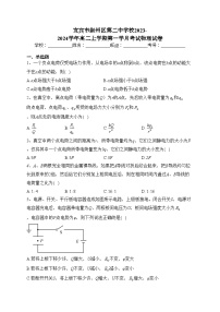 宜宾市叙州区第二中学校2023-2024学年高二上学期第一学月考试物理试卷(含答案)