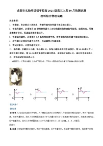 2024届四川省成都市实验外国语学校高三上学期10月检测理综物理试题  （解析版）