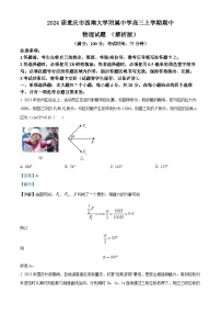 2024届重庆市西南大学附属中学高三上学期期中物理试题 （解析版）