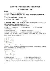 2024宁波金兰教育合作组织高二上学期期中联考试题物理无答案