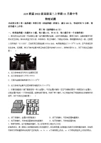 95，安徽省A10联盟2023-2024学年高二上学期11月期中考试物理试题