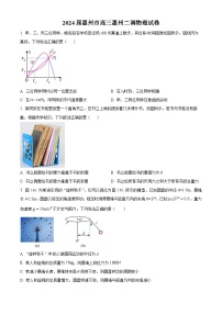 2024惠州高三上学期第二次调研考试物理试题含答案