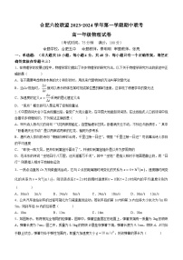 安徽省合肥市六校联盟2023-2024学年高一上学期11月期中联考物理试题