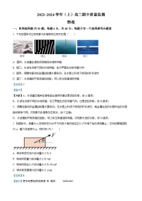 江苏省南通市崇川区2023~2024学年高二上学期期中质量监测物理试卷（解析版）