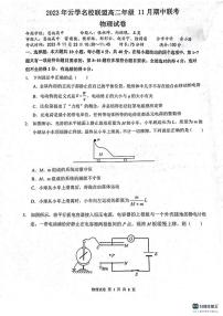 湖北省云学名校联盟2023-2024学年高二上学期11月期中联考物理试题