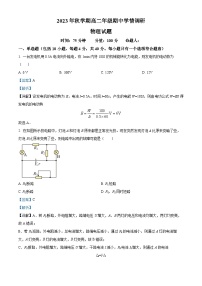 江苏省盐城市阜宁中学2023-2024学年高二上学期期中物理试题（Word版附解析）