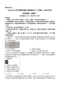 2023-2024学年湖南省衡阳市衡南县高三上学期11月期中联考 物理试题（含解析）