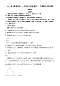 2024届安徽省淮北一中等皖北十校联盟高三上学期期中物理试题 （解析版）