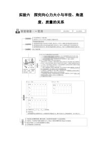 高考物理一轮复习第4章实验6探究向心力大小与半径、角速度、质量的关系课时学案