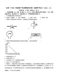 福建省永春第一中学2023-2024学年高二上学期11月期中考试物理试题