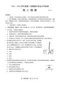 山东省青岛地区2023-2024学年高二上学期期中考试物理试题