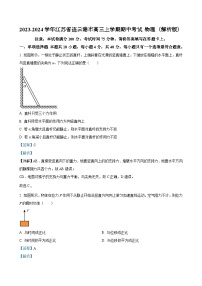 2023-2024学年江苏省连云港市高三上学期期中考试 物理（解析版）