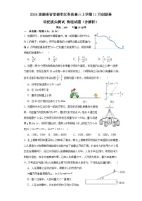 2024届湖南省常德市汉寿县高三上学期11月创新班培优拔尖测试 物理试题（含答案）