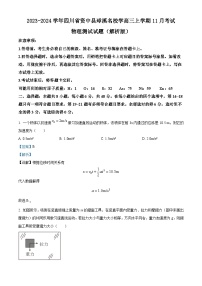 2023-2024学年四川省资中县球溪名校学高三上学期11月考试 物理测试试题（解析版）