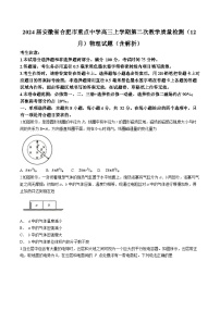 2024届安徽省合肥市重点中学高三上学期第二次教学质量检测（12月）物理试题（含答案）