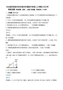 2024届河南省许昌市禹州市高级中学高三上学期11月月考试题 物理 （解析版）