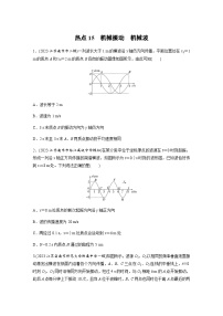 热点15　机械振动　机械波（含解析）--2024年高考物理大二轮复习热点情境突破练