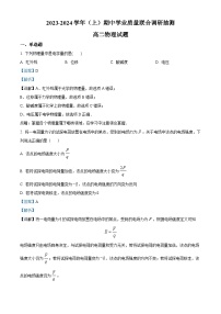 重庆市乌江新高考协作体2023-2024学年高二上学期11月期中学业质量联合调研抽测物理试题（Word版附解析）