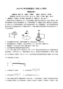 湖北省云学名校联盟2023-2024学年高二上学期12月联考物理试卷C