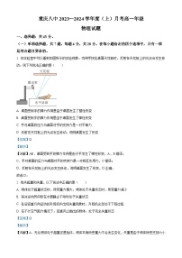 重庆市第八中学2023-2024学年高一上学期12月月考物理试卷（Word版附解析）