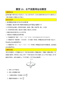 模型10、水平面圆周运动模型 【巧解题】2024高考物理模型全归纳