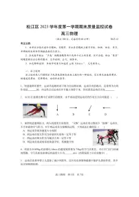 2024届上海市松江区高三一模物理试题含参考答案