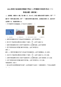 2024届四川省成都市树德中学高三上学期期中阶段性考试（二）物理试题（解析版）