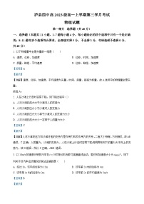 四川省泸县第四中学2023-2024学年高一上学期12月月考物理试题（Word版附解析）