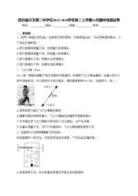 四川省兴文第二中学校2023-2024学年高二上学期11月期中物理试卷(含答案)