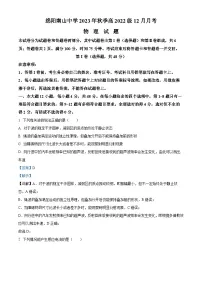 四川省绵阳市南山中学2023-2024学年高二上学期12月月考物理试题（Word版附解析）