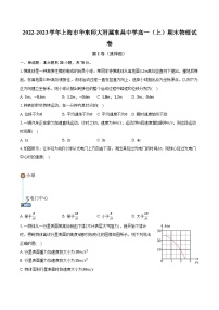 2022-2023学年上海市华东师大附属东昌中学高一（上）期末物理试卷（含解析）