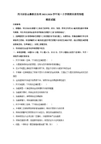 四川省凉山彝族自治州2023-2024学年高一上学期期末联考物理模拟试题（含答案）